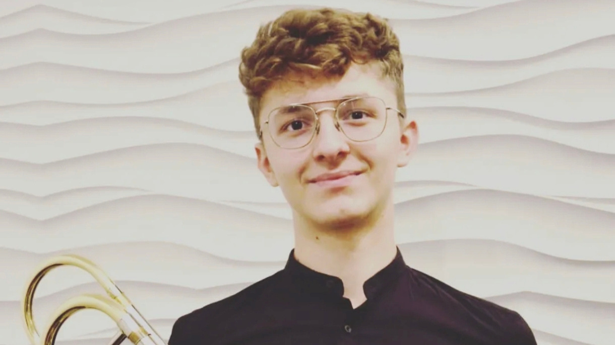 Damian Sulik mit Posaune