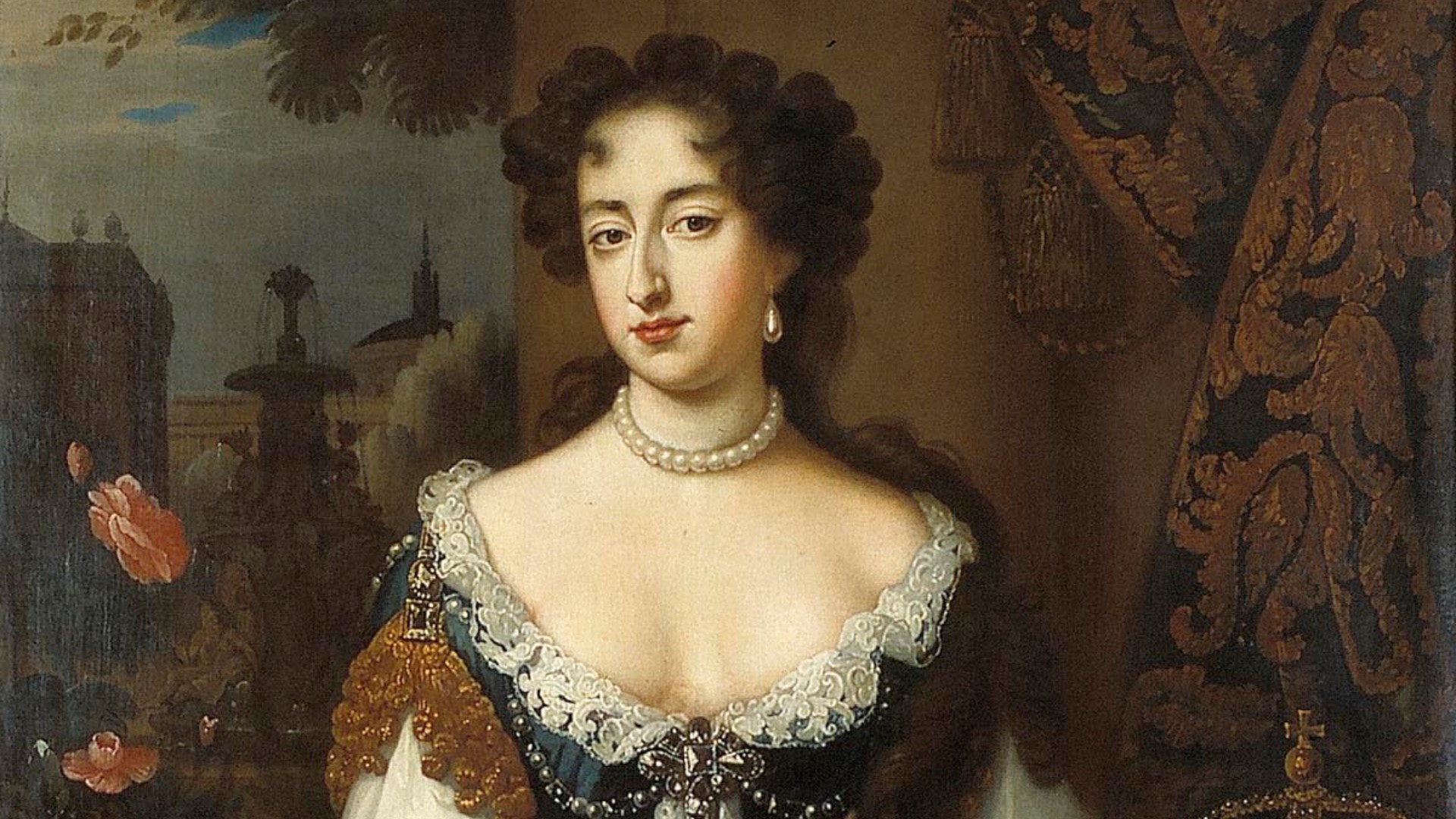 Porträt der Maria II., Königin von England als Prinzessin von Oranien. Gemälde von Willlem Wissing