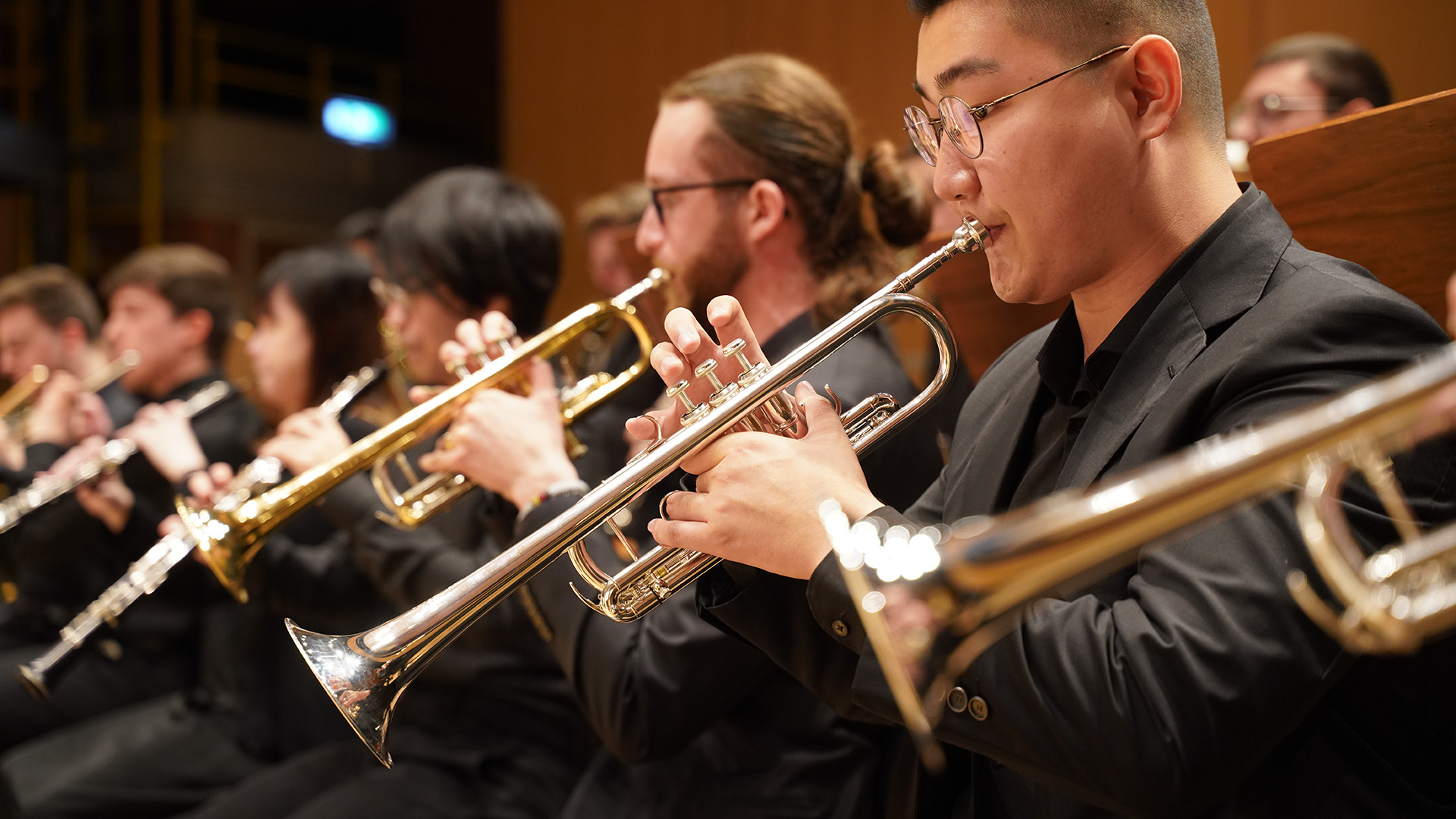 Trompeter eines Orchesters