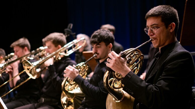 Die Big Band der Hochschule bei einer Probe