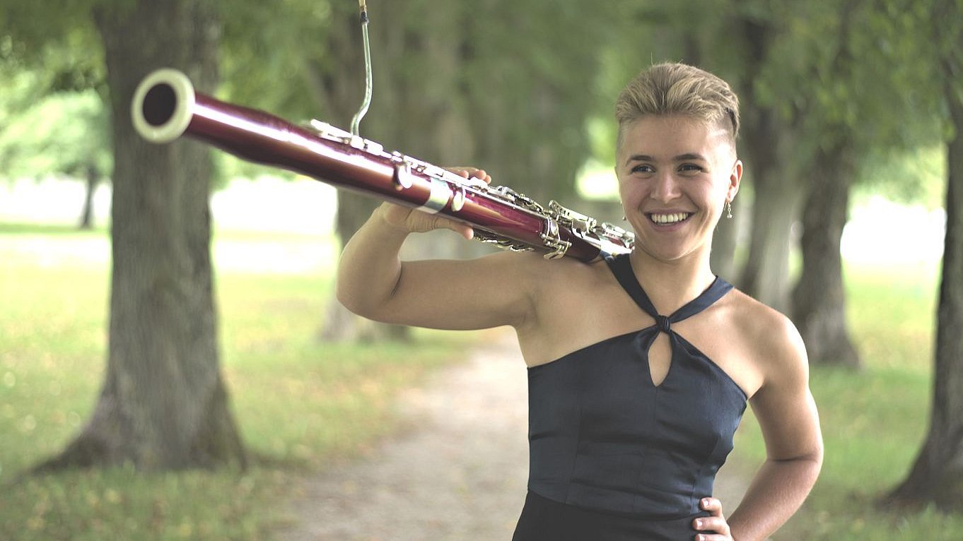 Agnes Neudorfer mit Fagott