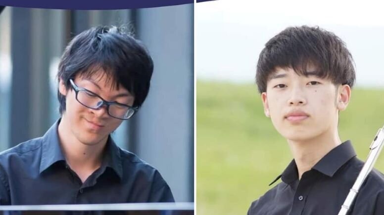 Ryo Yamanishi am Flügel, Porträt des Flötisten Shigetora Yokoi