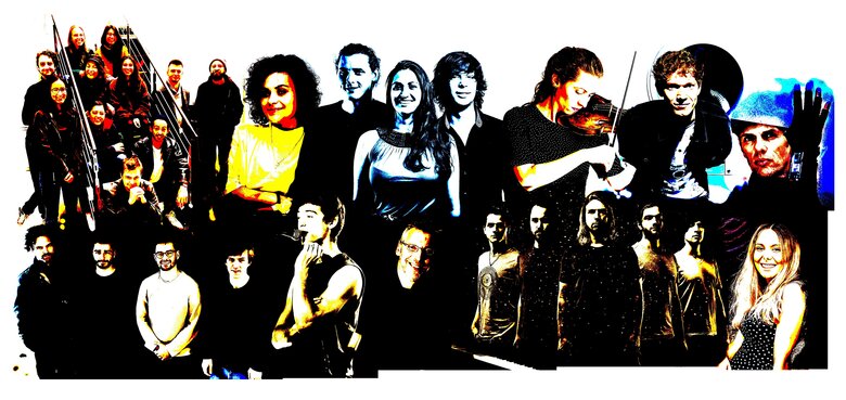 Montage der Mitwirkenden des Streaming-Konzertes