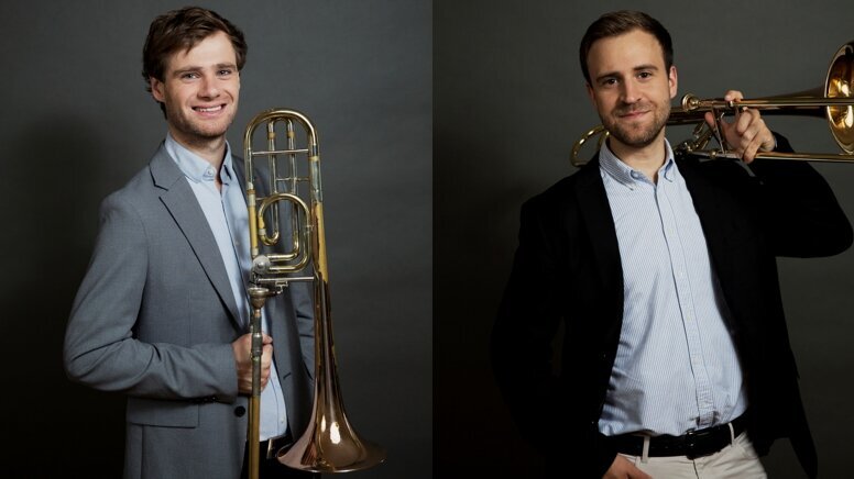 Die Posaunisten Kris Garfitt und Roberto de la Guía Martínez 