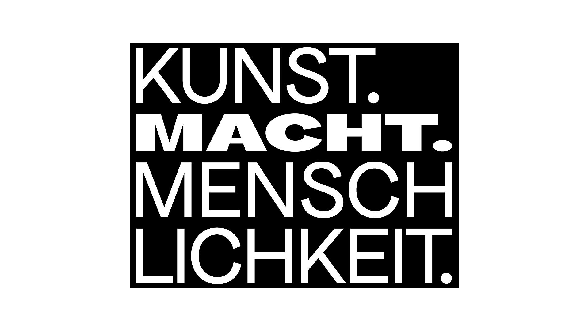 Logo des Aktionstages »Kunst. Macht. Menschlichkeit.«