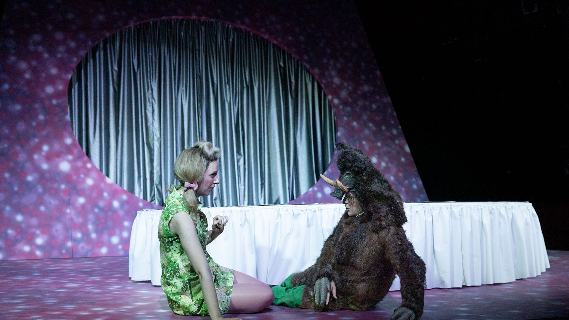 Aus den Proben zu " The enchanted pig"