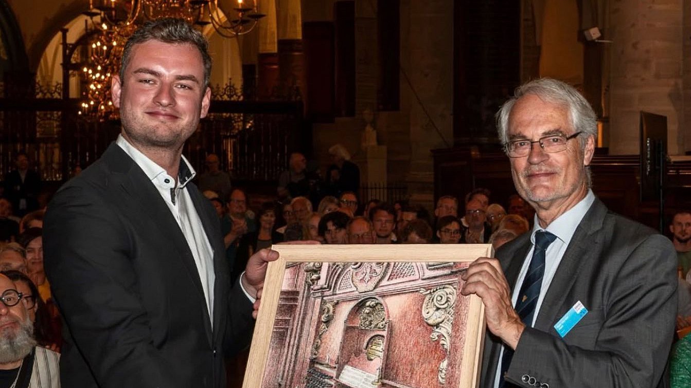 Bernhard Hauk bei der Preisverleihung in Haarlem
