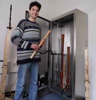 Blockflöten-Student Mathis Wolfer