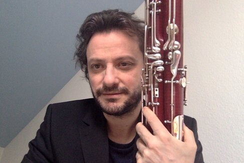 Professor Diego Chenna mit Fagott