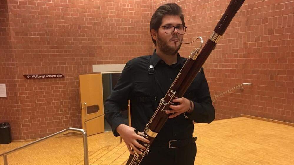 Marcello Caminato mit Fagott