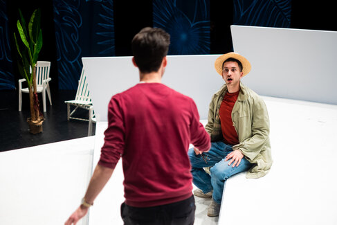 Szene einer Probe von Boccaccio