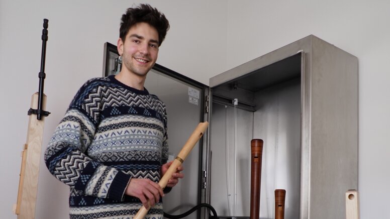 Blockflöten-Student Mathis Wolfer