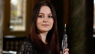 Anja Tritschler mit Oboe