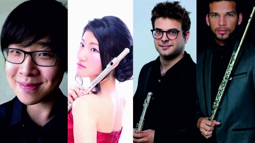 Drei Flötisten, eine Flötistin