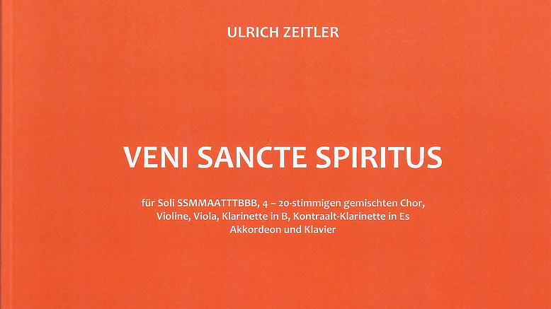 Titelblatt der Komposition "Veni Sancte Spiritus"