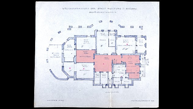 Grundriss des Kellers der Villa Feist