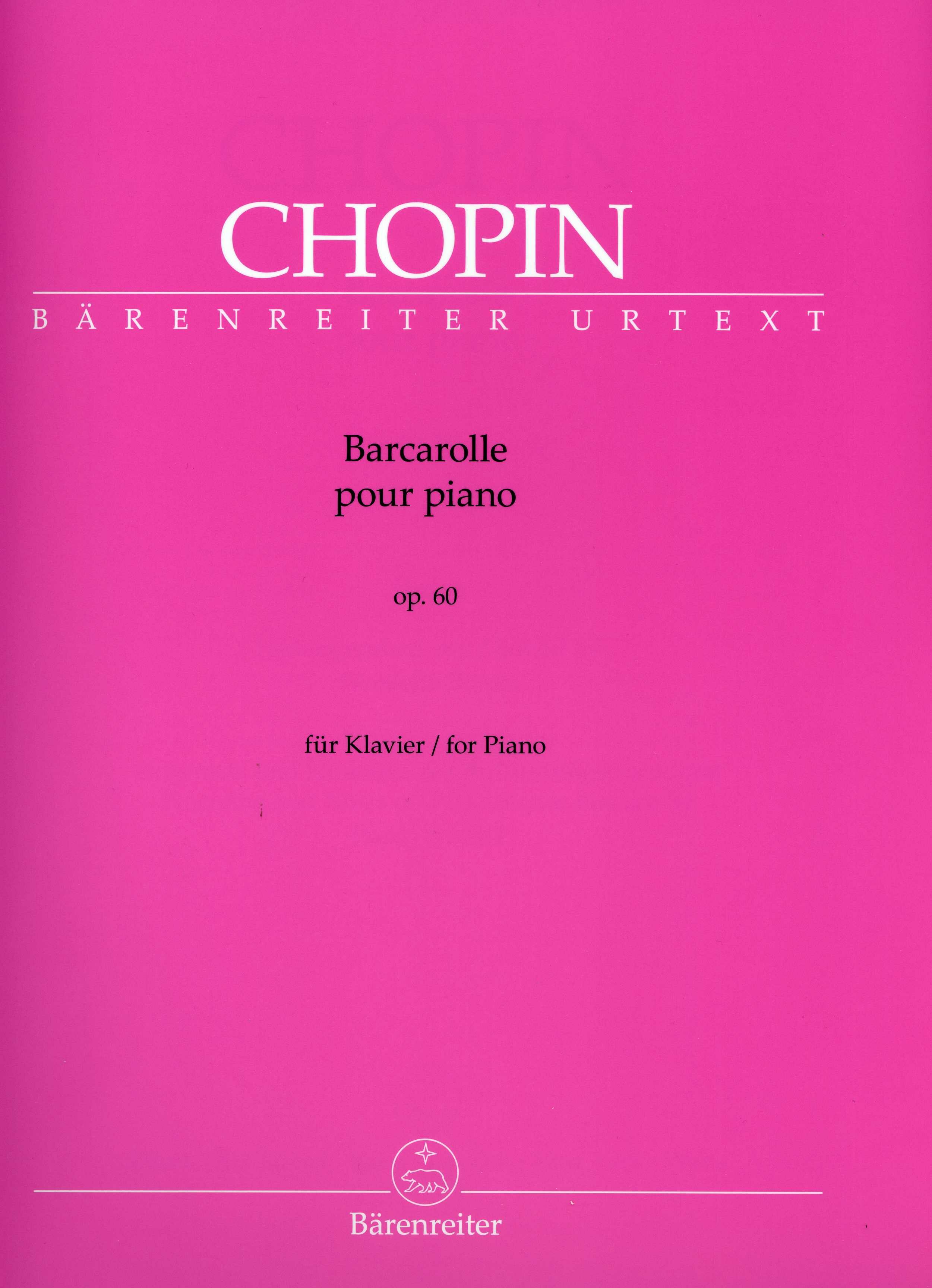 Cover von Noten „Barcarolle pour piano“